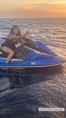 Las nuevas fotos de la bella mexicana que vacaciona en Roatán junto a Alberth Elis