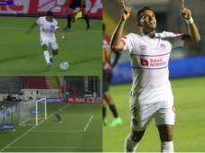 ¡De otro mundo! Así fue el golazo de Edwin Rodríguez que levantó a la grada del Nacional en el Olimpia vs Choloma
