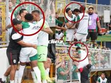 ¡Polémica! Jugadores y aficionados del Marathón protagonizan escandaloso zafarrancho en el Morazán