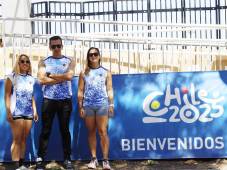 Diana Ivette Villatoro, Alan Bustillo y Andrea Hernández durante el campeonato en Chile. Fotos cortesía.