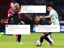 En plena acción el juego entre las selecciones de México y Honduras. Foto EFE.