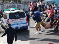 Las barras de Motagua y Olimpia tuvieron un enfrentamiento en la previa del clásico capitalino. (FOTOS: DIEZ)