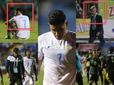 La Selección de Honduras perdió ante Jamaica y los rostros de tristeza no se hicieron esperar en los jugadores de la Bicolor Nacional. FOTOS: Emilio Flores | Mauricio Ayala | Marvin Salgado | José Aníbal Vásquez.