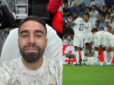 Dani Carvajal publicó una foto desde la ambulancia al ser trasladado al hospital.