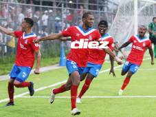 Jerry Bengtson celebra el segundo gol del encuentro frente al Juticalpa. Fotos David Romero.