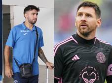 Agustín Auzmendi le marcó al Águila en el partido de visita desarrollado en El Salvador y espera que enfrentan en la Concacaf al Inter Miami donde juega la estrella Lionel Messi. Foto Marvin Salgado.