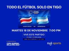 Costa Rica vs Honduras EN VIVO: Tigo Sports transmitirá en exclusiva el juego rumbo al Mundial 2026