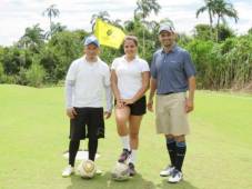 El ex futbolista Christian Santamaría participó en el primer torneo de Footgolf.