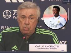 Ancelotti en la rueda de prensa defendió a Vinicius por todos los señalamientos que ha recibido en España.