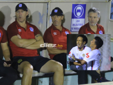El entrenador de Olimpia se mostró tranquilo en conferencia de prensa y felicitó a los anotadores de los dos goles de la victoria olimpista en La Ceiba. FOTO: Neptalí Romero.