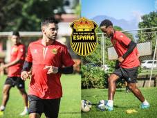 Rotondi y Maylor Núñez comenzaron con los trabajos de pretemporada en Real España. Fotos cortesía Real España.