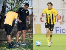 Nixon Cruz presentó su problema en la rodilla izquierda, el lunes no realizó la práctica y comenzó el proceso para su respectiva operación. Fotos DIEZ.