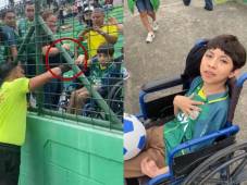 Para ponerse de pie: El enorme gesto de Said Martínez y los jugadores de Marathón con un niño en silla de ruedas