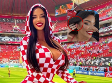 Croacia echó del mundial a Brasil en los cuartos de final, la preciosa dama no escatimó en dejarle un recuerdo doloroso a la Canarinha.