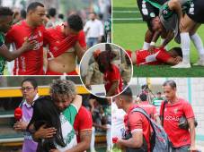 Real Sociedad de Tocoa descendió a la segunda división de Honduras tras perder ante Juticalpa. Así fue la reacción de sus jugadores. FOTOS: Marvin Salgado / DIEZ.HN