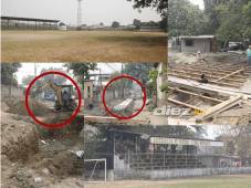 Postales de las reparaciones al estadio Sergio Amaya de San Pedro Sula. FOTOS: Franklin Muñoz.
