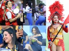 El descuido de una edecán en la previa se robó la mirada de todos, hermosa paramédica acapara todas las cámaras en el Morazán y Sirey Morán apoyando a Real España en la gran final de ida ante Olimpia.