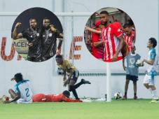 Pumas dio la gran sorpresa al vencer al Platense en el estadio Morazán. Foto Neptalí Romero.