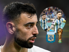 Bruno Fernandes, de buen accionar con Portugal, no pudo contribuir para lograr una remontada contra Marruecos en Qatar 2022.