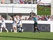 José Mario Pinto reventó el arco del guardameta “Panchi” Reyes, el cual significó el primer tanto de Olimpia en el Clausura 2023.