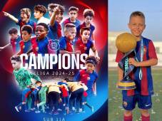 Hondureño destaca en La Masía: Se coronó campeón con la Sub-11 del Barcelona tras brillante temporada