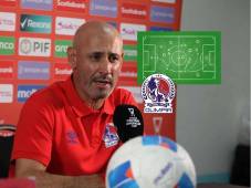El técnico uruguayo Eduardo Espinel en conferencia de prensa. FOTO: DAVID ROMERO.