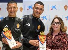 ¡Llegó a recogerlo! Hondureño Kervin Arriaga levanta su primer trofeo con Real Zaragoza de España