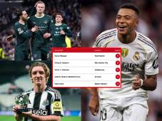 Kylian Mbappé no jugó ante el Manchester City, pero sigue en solitario: así quedó la tabla de goleadores de la Champions League tras disputarse la sexta jornada.