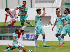Lucas Campana, flamante refuerzo extranjero del Motagua, debutó con gol en partido amistoso ante Real Estelí. FOTOS: Emilio Flores.