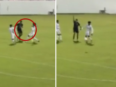 ¡Polémica! El clarísimo penal que no sancionaron en favor del Olancho tras mano de Maylor Nuñez en el área de Olimpia