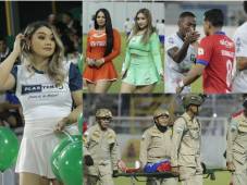 NO SE VIO EN TELEVISIÓN: Chicas bellas del Platense, alarma por lesión en Olimpia, inesperado MVP y trapo sorprendió en el Morazán. FOTOS: Mauricio Ayala | Neptalí Romero.