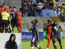 NO SE VIO EN TELEVISIÓN: Tristeza en el Motagua, la bronca de Cristopher Meléndez, la afición del Ciclón pidió la salida de Javier López y fiesta aurinegra. FOTOS: David Romero.