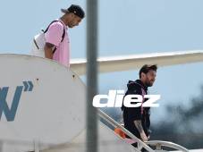 Lionel Messi al momento de su arribo a San Pedro Sula, Honduras. Foto Yoseph Amaya.