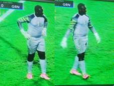 Amaury Adolphus durante el encuentro entre Panamá y Granada en el estadio Rommel Fernández.