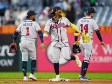 Mauricio Dubón cayó como anillo al dedo en Atlanta y tienen los mejores números en las Grandes Ligas. Fotos cortesía Braves.