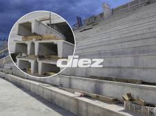 Condepor sigue trabajando en la edificación de las graderías del sector popular del estadio Nacional de Tegucigalpa. Ya hay fecha para la entrega. FOTOS: Cortesía David Romero / DIEZ.HN.