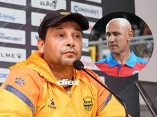 El entrenador de Real España atendió la conferencia de prensa. FOTOS: Mauricio Ayala.