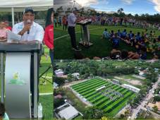 El corte de cinta se realizó en un ambiente ameno con los niños, autoridades de Condepor y líderes del municipio de Sonaguera.
