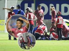 ¡Terrible lesión! Romario, jugador de Motagua, se rompe en dos el tobillo