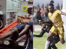 El futbolista profesional fue atendido por la Cruz Roja Hondureña tras sufrir el atentado.