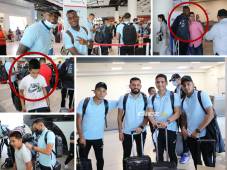 Jorge Álvarez, Kevin Álvarez, entre otros fueron los más buscados por los aficionados que coincidieron con la Bicolor Nacional en el Aeropuerto de Palmerola. FOTOS: Andro Rodríguez.