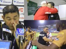 Chato Padilla celebró de forma eufórica la permanencia en primera división y lloró. Fotos Moisés Valenzuela.