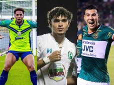 Rodrigo de Olivera, Erick Yio Puerto y Nicolás Messiniti, los dueños del gol en el torneo Apertura de la Liga Nacional de Honduras. Fotos DIEZ.