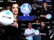 En medio de un show presentación ante los medios de prensa, la pelota Pioneer fue presentada al público hondureño. FOTOS: José Cantarero.