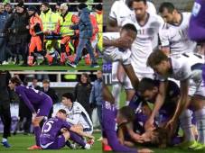 Estas son las imágenes del triste momento en que Edoardo Bove, futbolista de la Fiorentina, cayó inconsciente y sufrió convulsiones en el terreno de juego