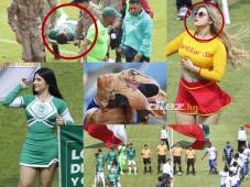 Derroche de bellezas en el Olímpico, la mascota del Marathón al descubierto, el polémico penal en favor del verde y la bronca del equipo sampedrano ante Victoria. FOTOS: Neptalí Romero.