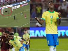 Vinicius fue el villano al fallar el lanzamiento de penal en el duelo Brasil vs Venezuela.