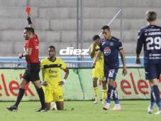 Daniel Aparicio Jacobs vio la tarjeta roja en los últimos minutos del partido frente a Motagua.