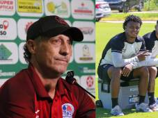 Con lágrimas en sus ojos habló Pedro Troglio sobre el fallecimiento de Demetri Gordon. Foto Marvin Salgado.