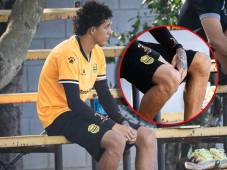 Nixon Cruz no entrenó con Real España y es baja confirmada ante Olimpia. FOTO: Mauricio Ayala.